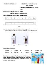Đề kiểm tra 1 tiết học kì I môn Vật lí Lớp 6 - Đề 1 - Năm học 2019-2020 - Trường THCS Phong Phú